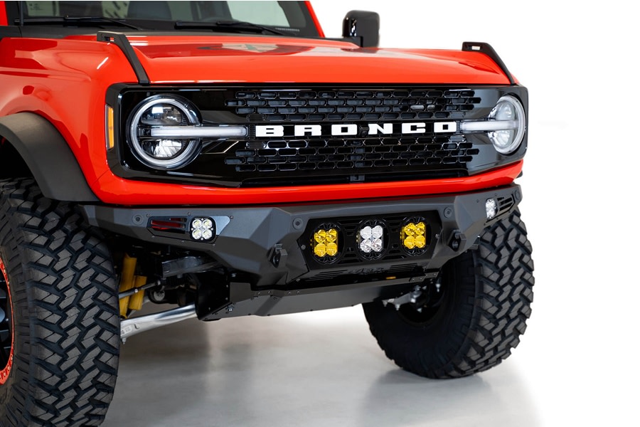 2021+ Ford Bronco Addictive Desert Designs Bomber Front Bumper - Baja