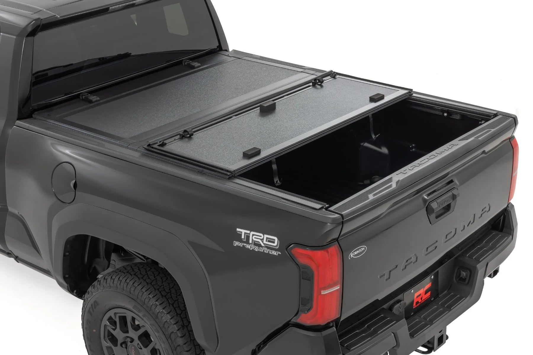 2024-26 Toyota Tacoma 5ft Bed Rough Country Hard Tri-Fold Flip Up Bed Cover