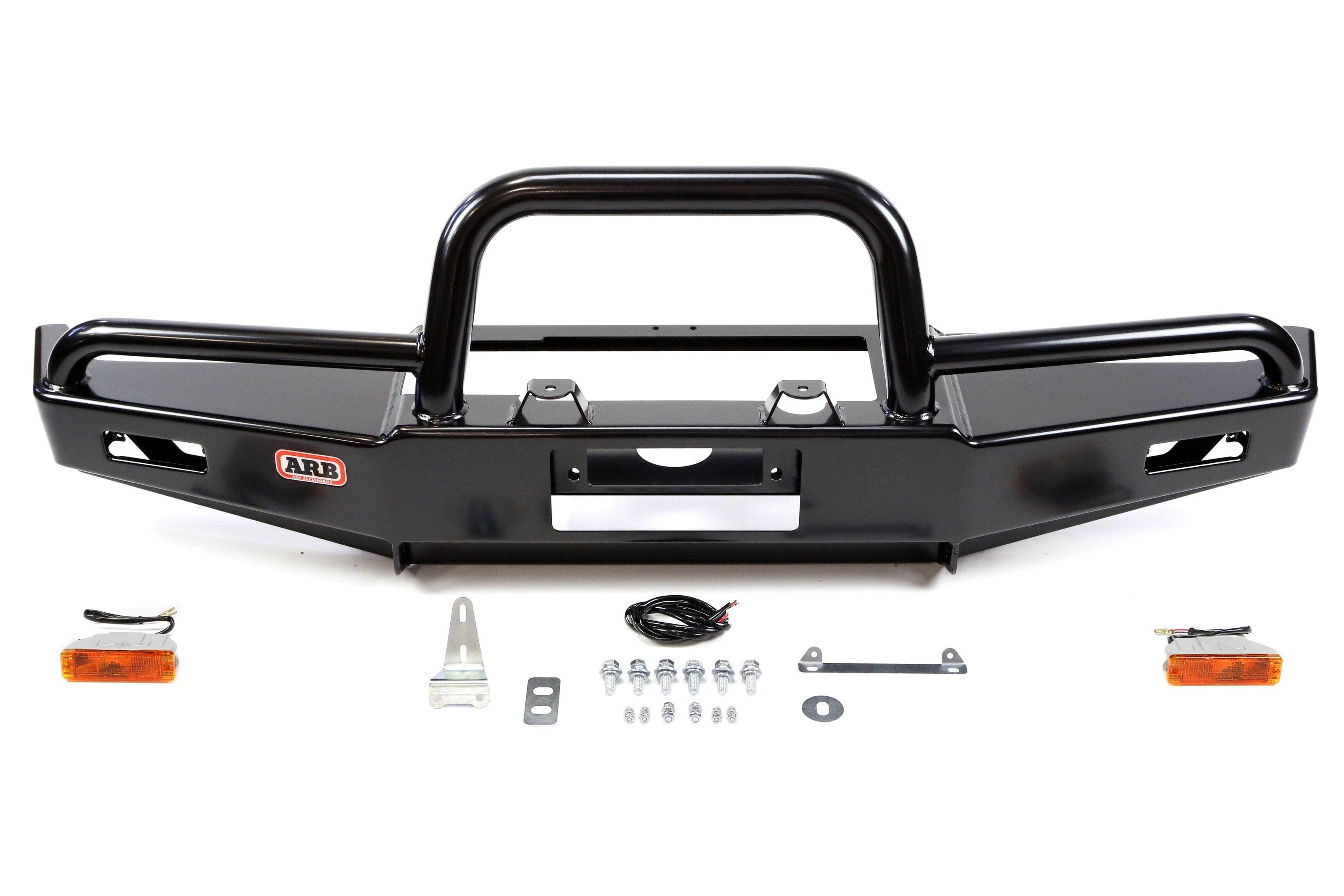 Jeep Wrangler TJ & LJ ARB Deluxe Winch Bull Bar Bumper, Black | 3450070