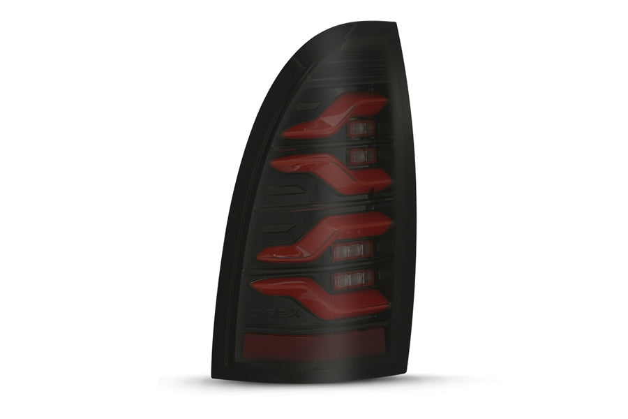AlphaRex LUXX Series LED Tail Lights, Black-Red - Tacoma 05-15