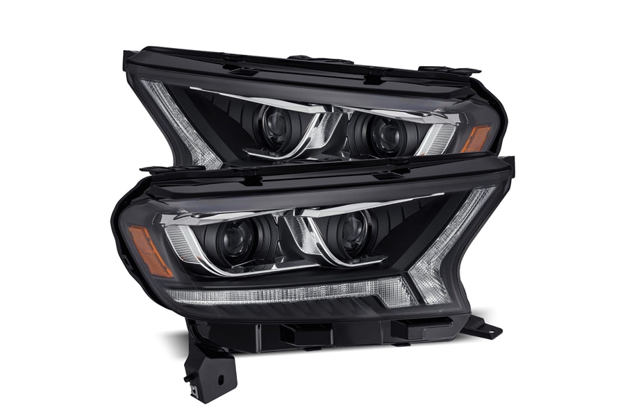 AlphaRex LUXX Series LED Projector Headlights, Black - Ford Ranger 19-22