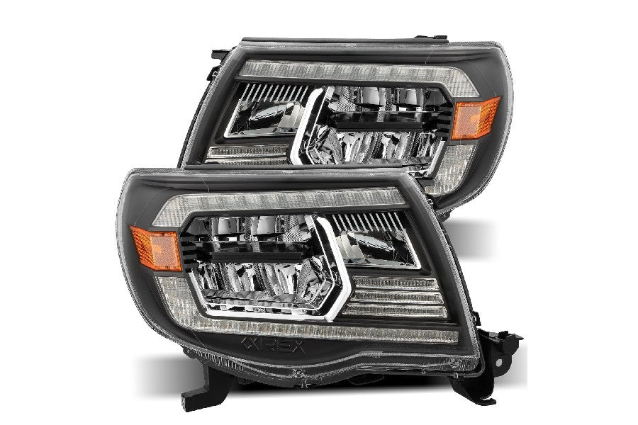 AlphaRex Luxx Series LED Crystal Headlights - Black - 05-11 Tacoma