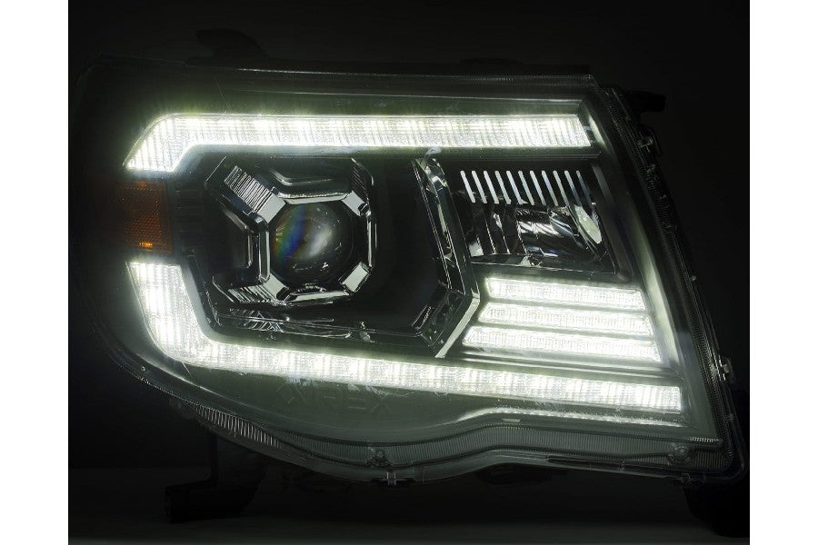 AlphaRex Pro Series Halogen Projector Headlights - Alpha Black - 05-11 Toyota Tacoma