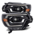 AlphaRex PRO-Series Halogen Projector Headlights - Black - Tacoma