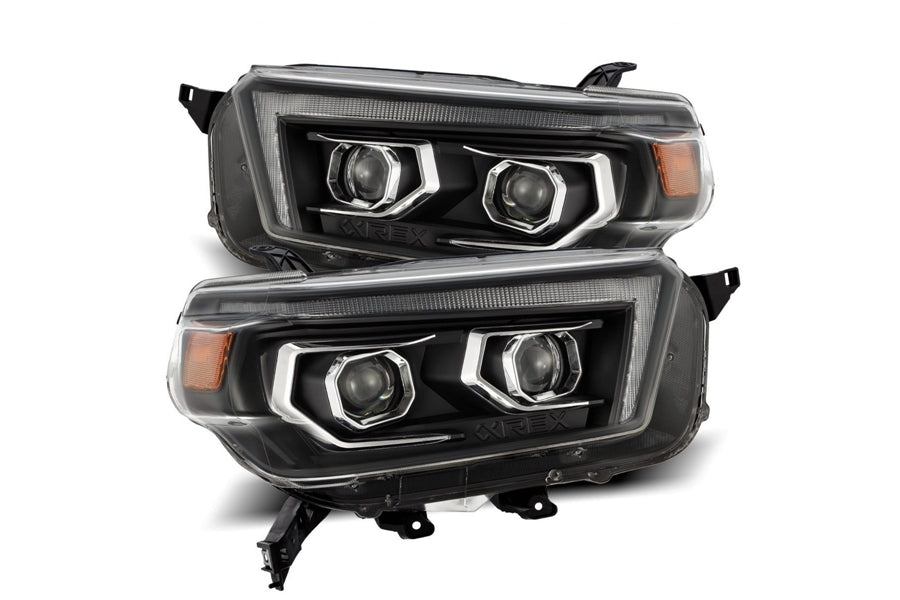 AlphaRex Pro Series Halogen Projector Head Lights, Black - 4Runner 10-13