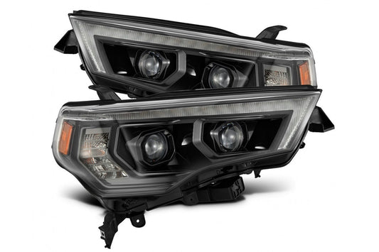 2014-10 Toyota 4Runner AlphaRex MK II Pro Series Halogen Projector Head Lights, Alpha Black