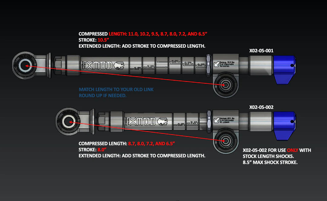 Jeep Wrangler JL, JK & Gladiator JT APEX autoLYNX Sway Bar Disconnects - 10.5 Inch Stroke