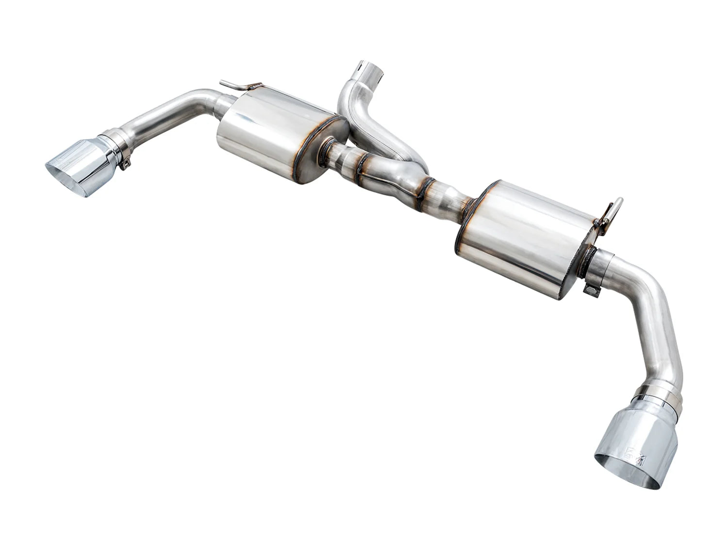 AWE Tread Edition Axleback Dual Exhaust - Chrome Silver Tips, JK 3.6L