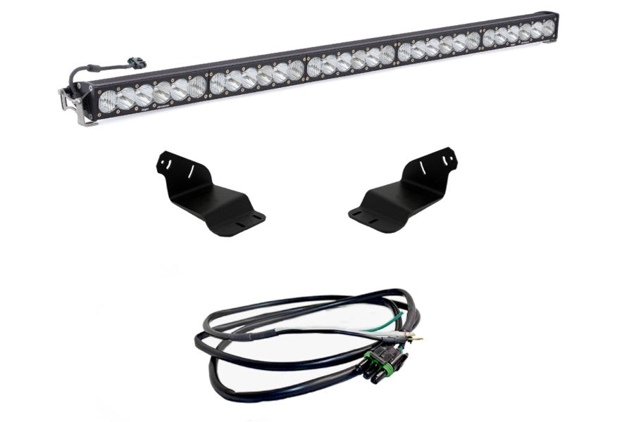 2021+ Ford Bronco Baja Designs Onx6+ 50in w/ Uplifter Roof Mount Light Bar Kit