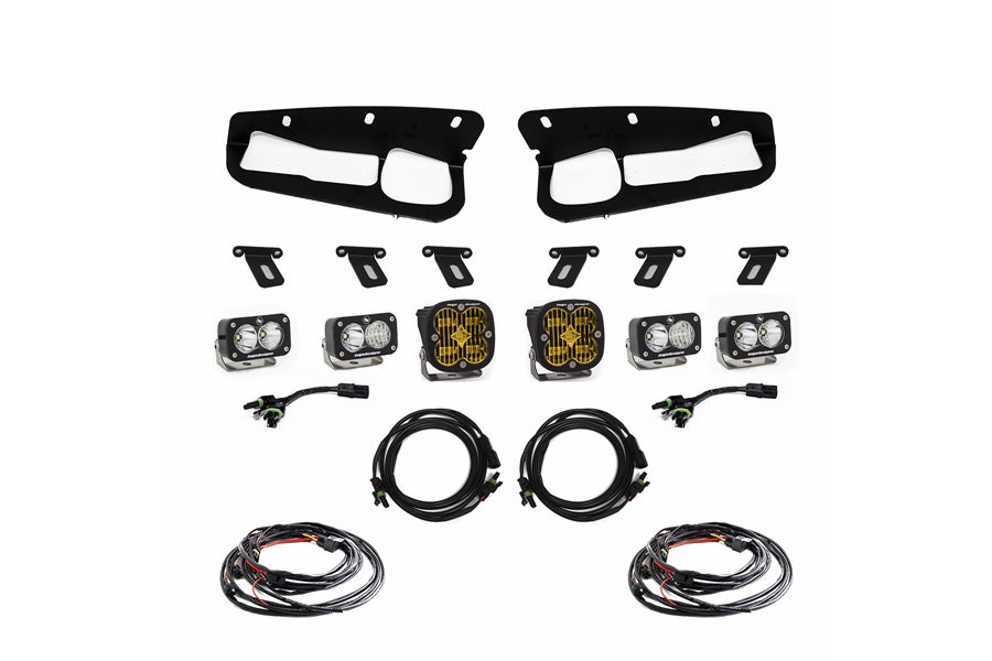 2021+ Ford Bronco Baja Designs Amber SAE Fog Pocket Kit w/ Upfitter