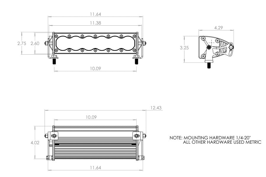 Baja Designs OnX6, 10in Hybrid LED and Laser Light Bar