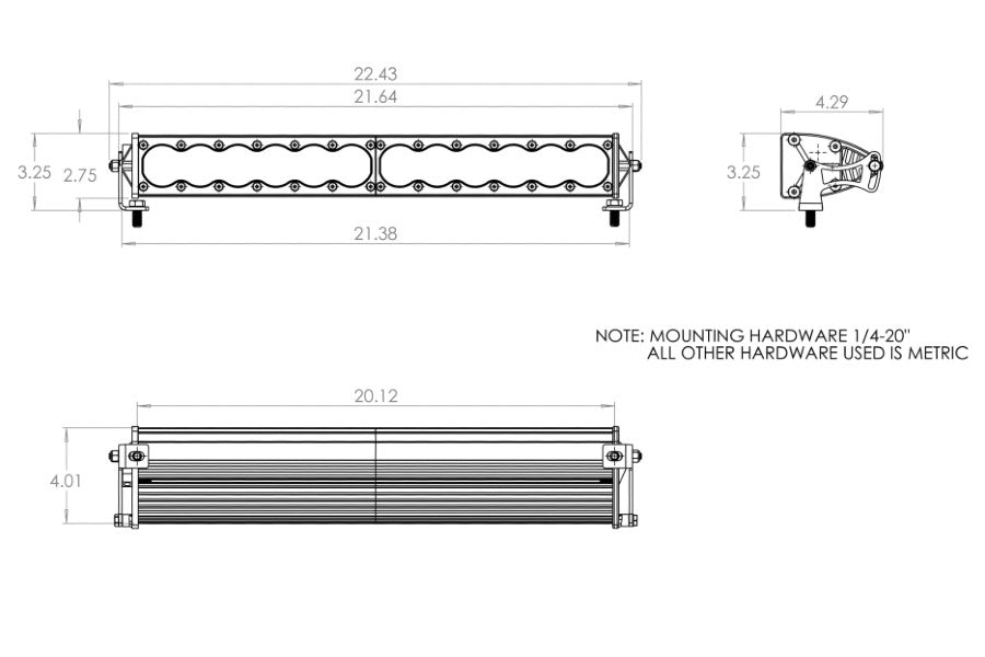 Baja Designs OnX6+,  Wide Driving LED Light Bar, 20in - White