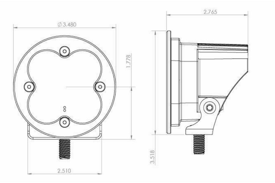 Baja Designs Squadron-R Sport Spot LED Lights - Pair