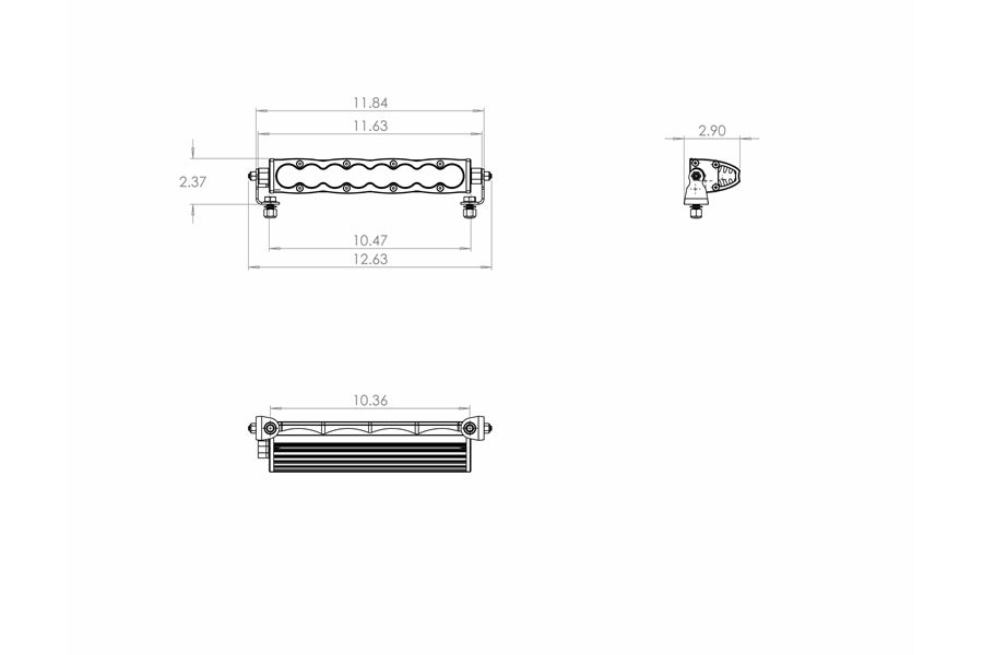 Baja Designs S8 10in Spot Light Bar - White