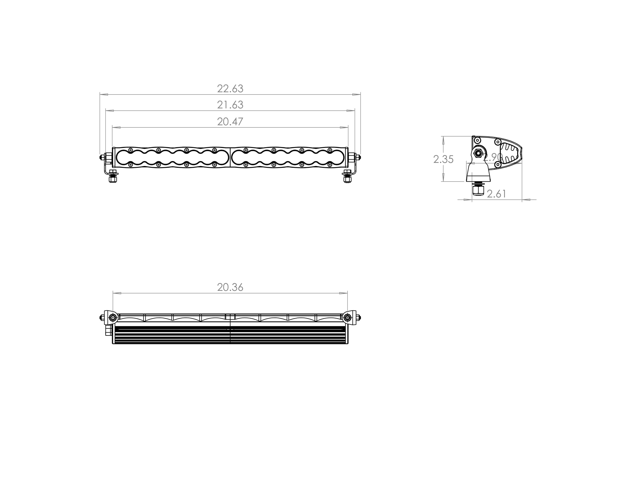 Baja Designs S8 20in Combo LED Light Bar - Amber