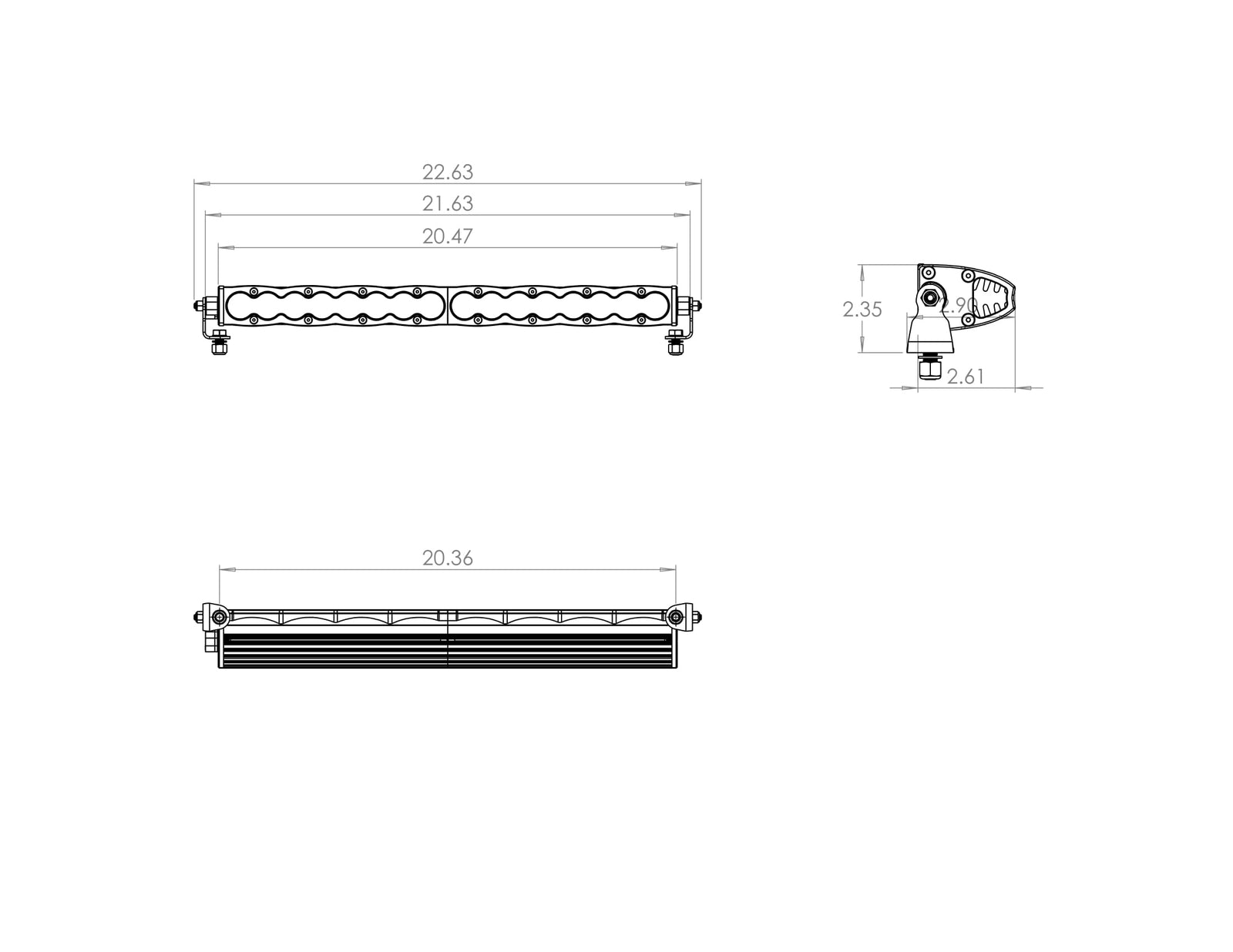 Baja Designs S8 20in Combo LED Light Bar - Amber