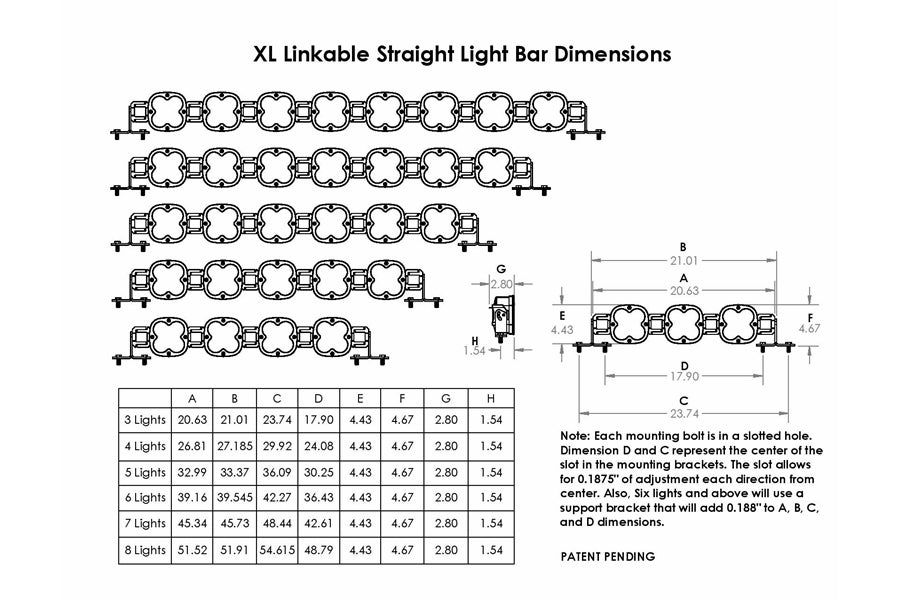 Baja Designs Linkable XL 6 LED Light Bar - Clear