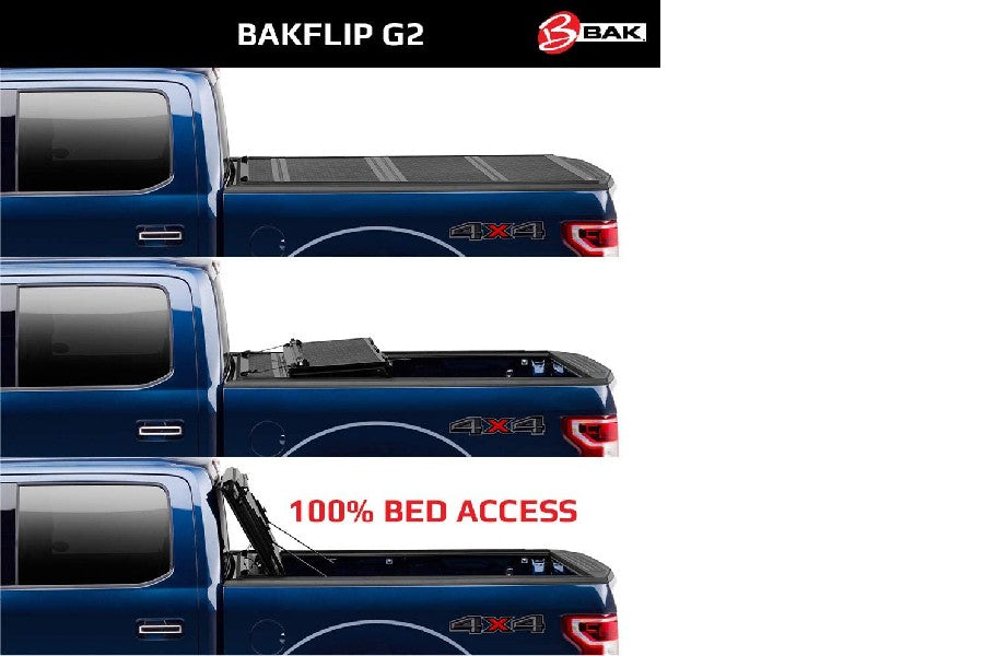 BAK Industries G2 Hard Folding Truck Bed Tonneau Cover - Ranger, 5ft 1in Bed