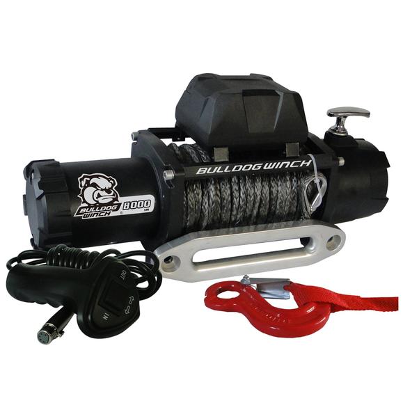 Bulldog Winch 8,000lb Winch w/ 100ft Synthetic Rope