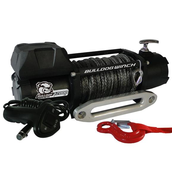 Bulldog Winch 12,000lb Winch w/ 100ft Synthetic Rope