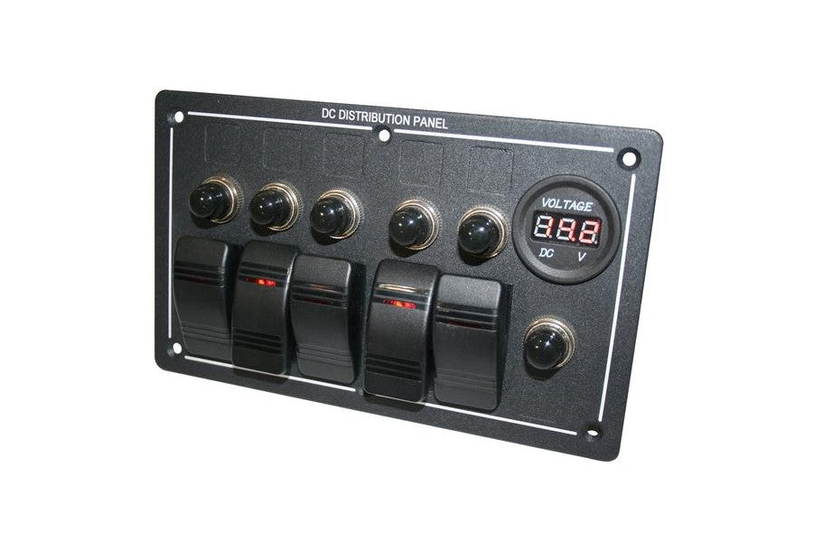 Bulldog Winch 5-Switch Panel w/ Voltage Meter