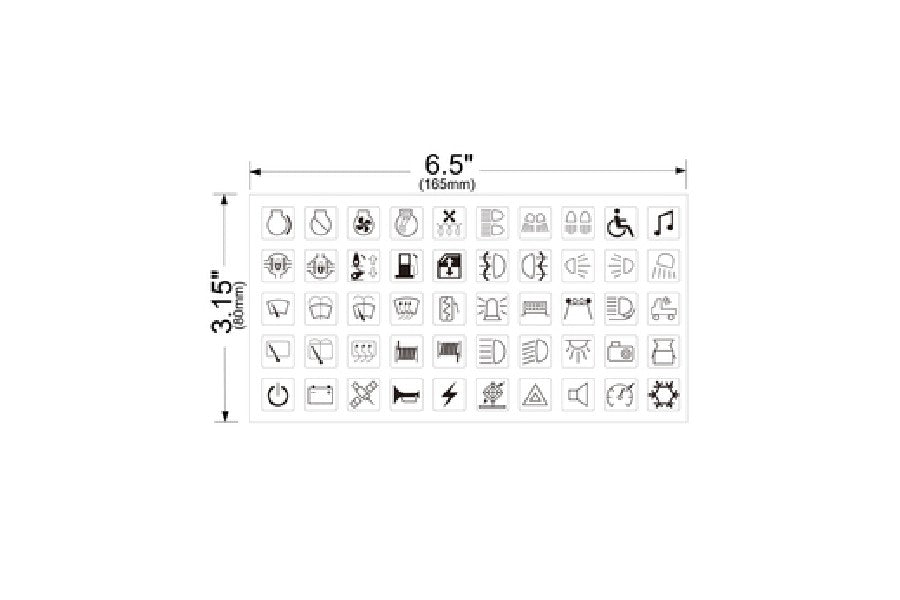 Bulldog Winch Switch Labels for Truck/Jeep