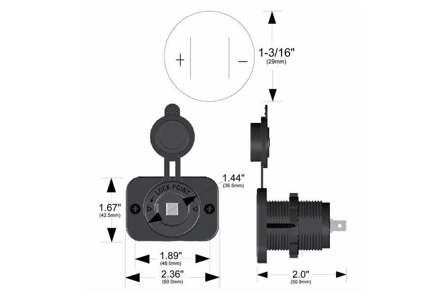 Bulldog Winch Multi-Mount 12V Power Socket