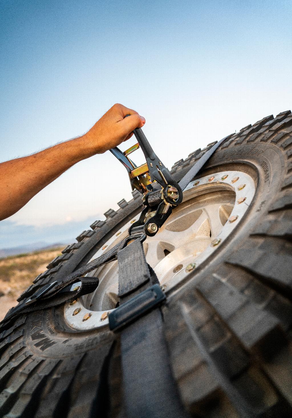 Bulldog Winch Tire Hold-Down Strap - Y Style