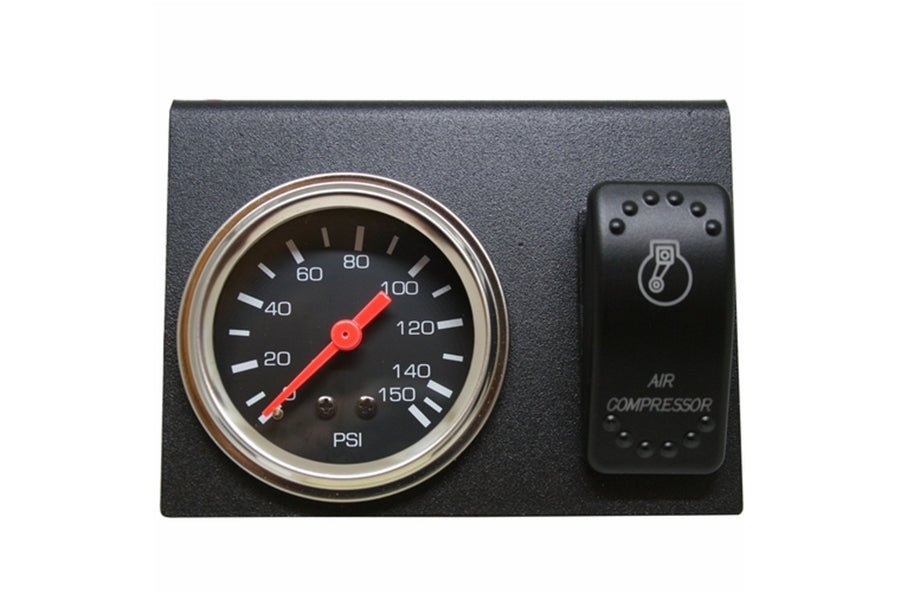 Bulldog Winch 0-150PSI Air Pressure Gauge, Switch, and Mounting Bracket Assembly