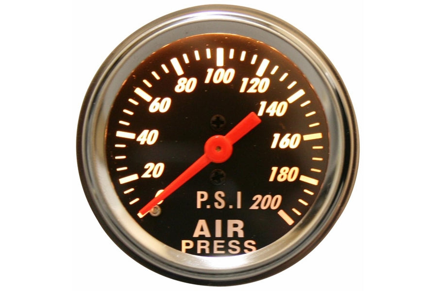 Bulldog Winch Air Pressure Gauge 2in, Mechanical, 0-200psi