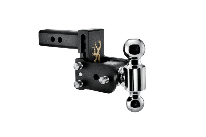 B&W Tow & Stow 2in Dual Ball Receiver Hitch, Browning, 3in Drop-3.5in Rise