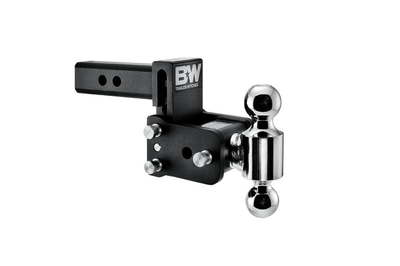 B&W Tow & Stow 2in Dual Ball 1-7/8in x 2in Receiver Hitch, Black, 3in Drop-3.5in Rise