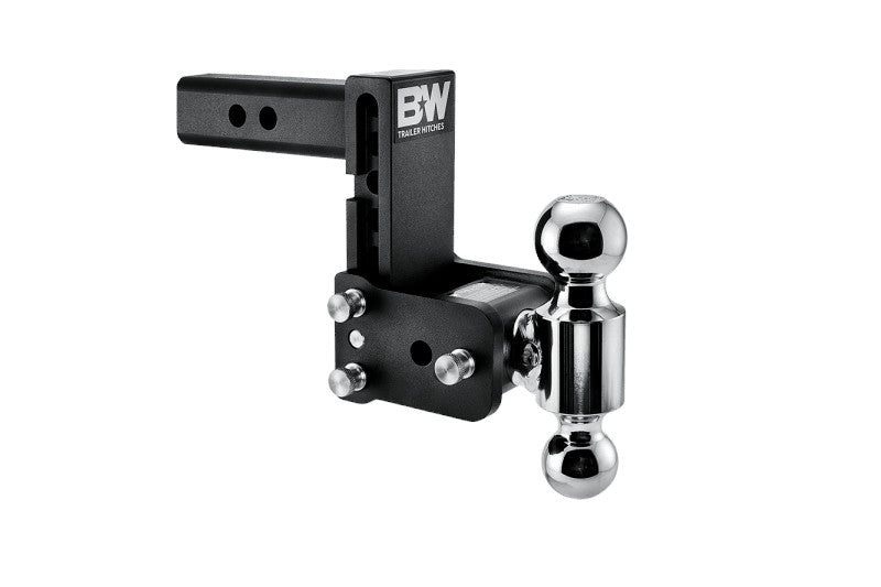 B&W Tow & Stow 2in Dual Ball Receiver Hitch, Black, 5in Drop-5.5in Rise