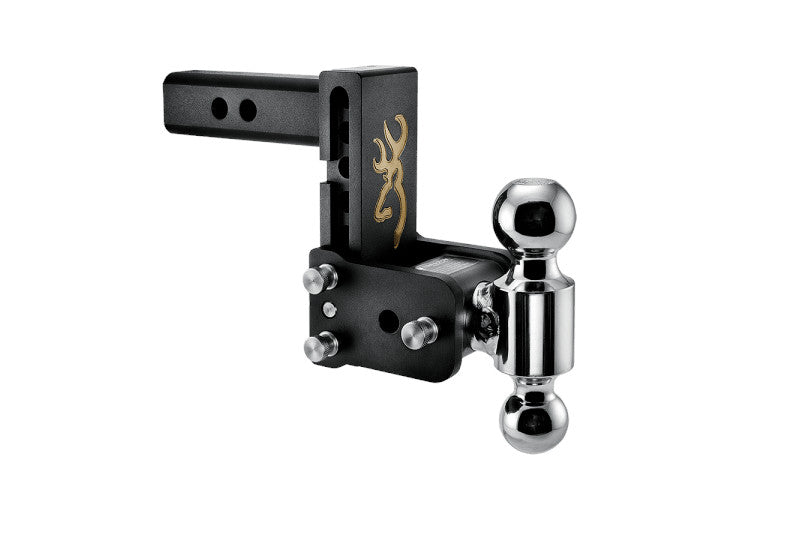 B&W Tow & Stow 2in Dual Ball Receiver Hitch, Browning, 5in Drop-5.5in Rise