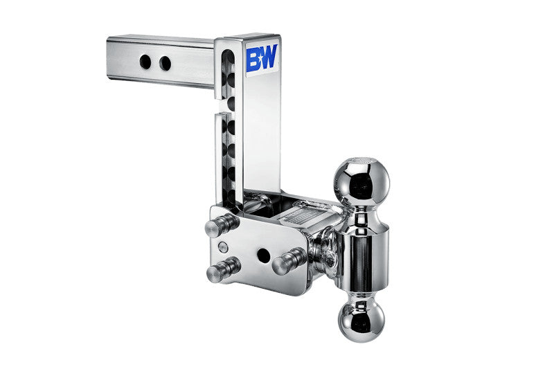 B&W Tow & Stow 2in Dual Ball Receiver Hitch, Chrome