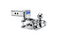 B&W Tow & Stow 2in Tri-Ball Receiver Hitch, Chrome, 3in Drop-3.5in Rise