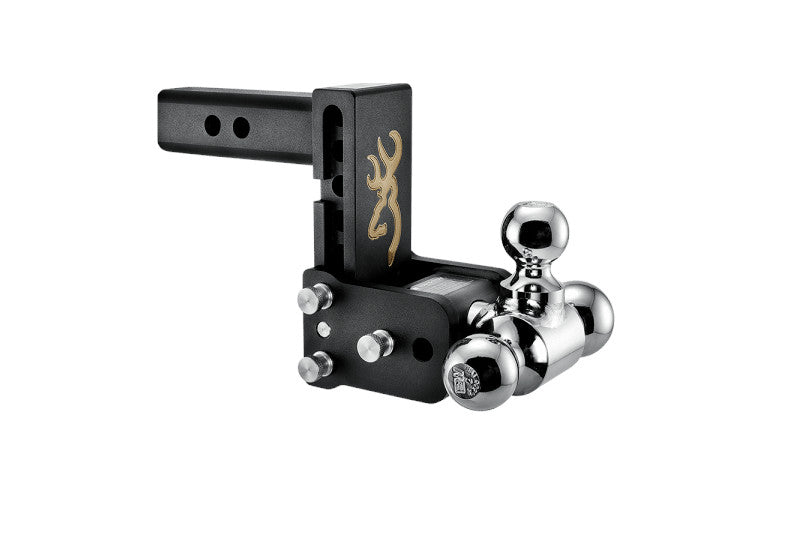 B&W Tow & Stow 2in Tri-Ball Receiver Hitch, Browning, 5in Drop-5.5in Rise