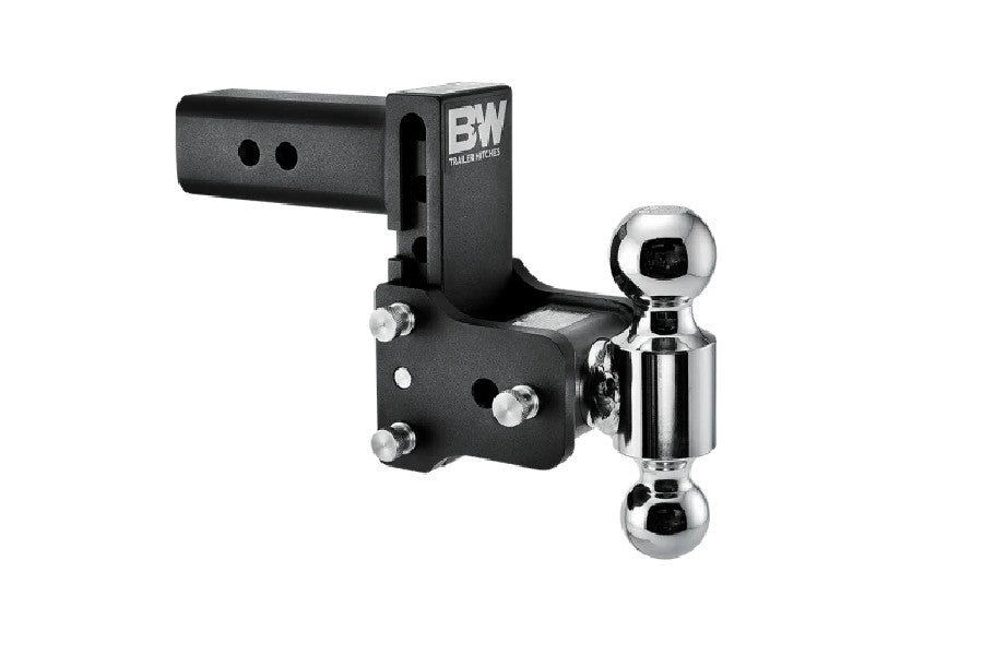 B&W Tow and Stow Adjustable Ball Mount - 2.5in Shank 5in drop - Black