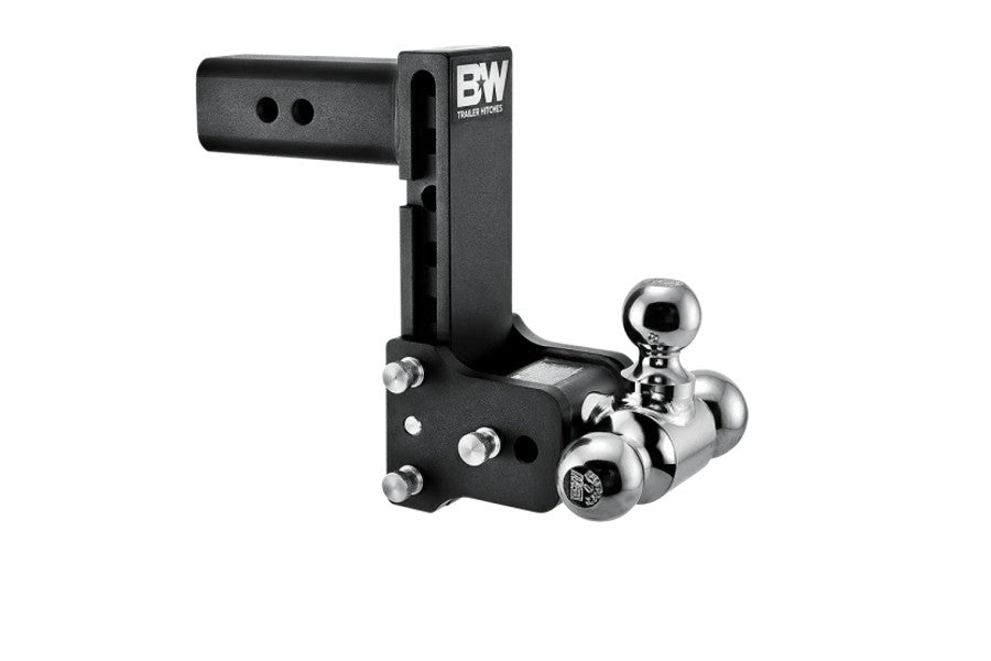 B&W Tow and Stow Adjustable Ball Mount - 2.5in Shank 7in Drop - Black