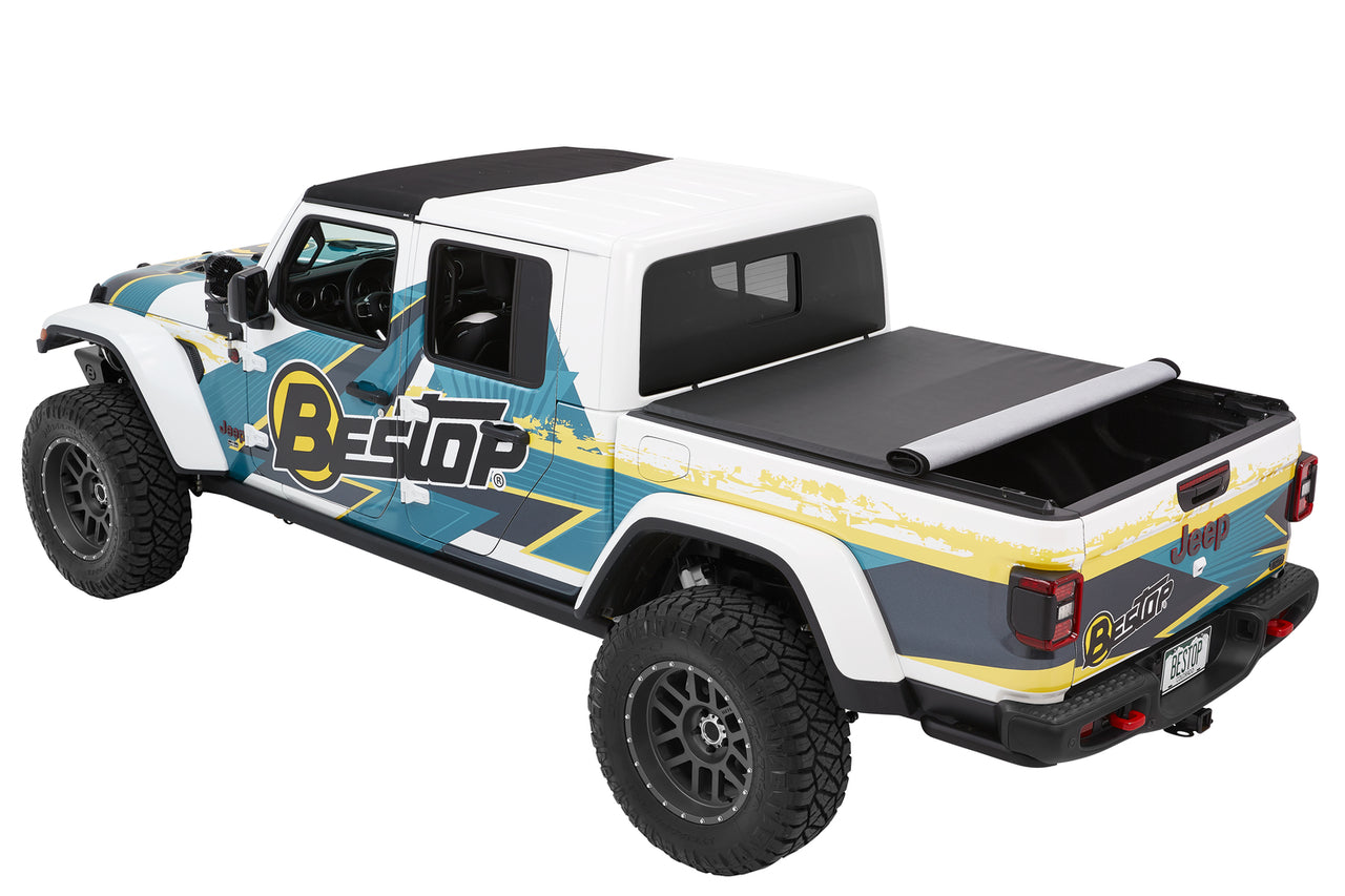 Jeep Gladiator JT Bestop EZ-Roll Soft Tonneau Cover,  Black Twill