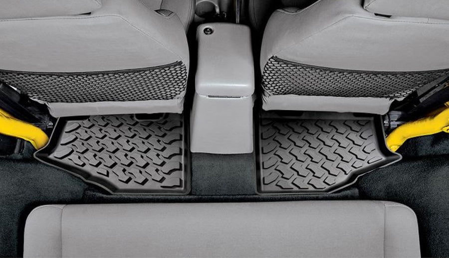 Bestop Black Floor Mats, Rear - Pair TJ