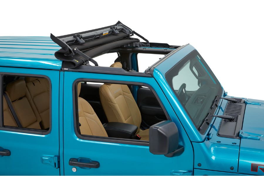 Jeep Wrangler JL & Gladiator JT Bestop Sunrider for Hard Tops - Black Twill