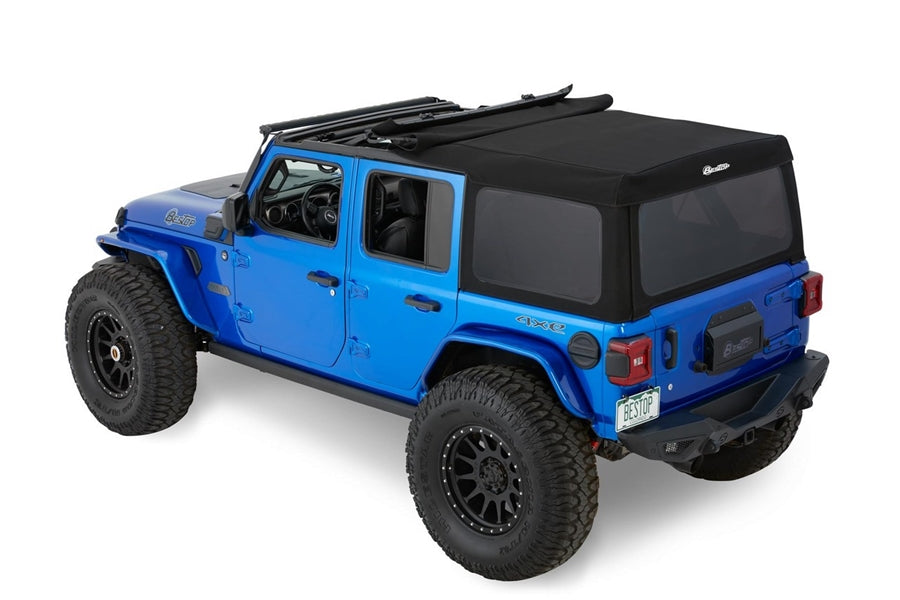 Bestop Supertop Squareback Soft Top - Black Diamond, JL 4dr