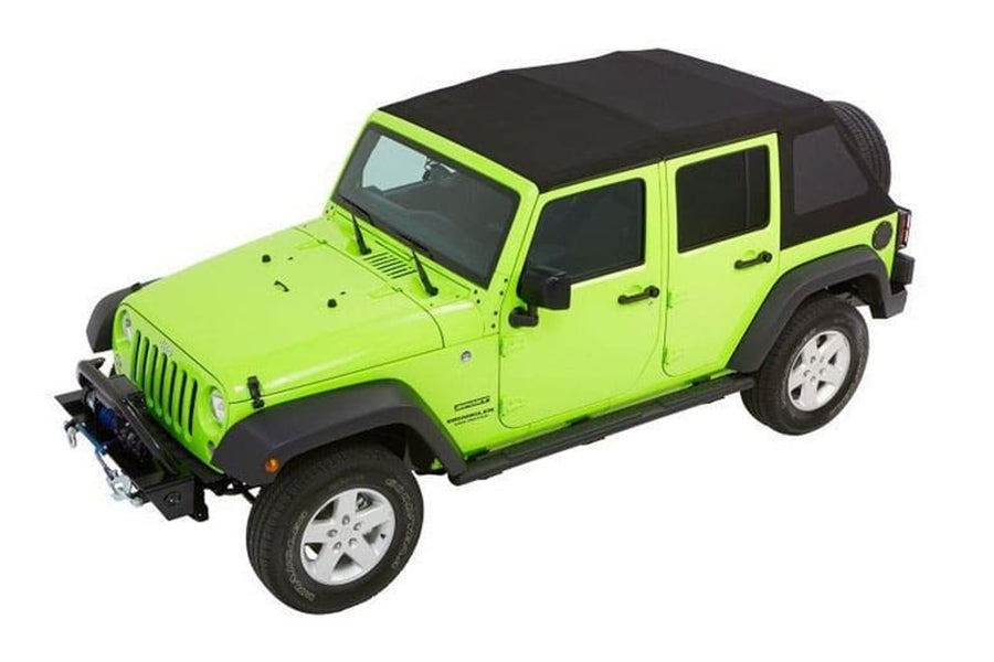 Jeep Wrangler JK 4-Door Bestop Trektop NX Glide Convertible Soft Top, Black Twill