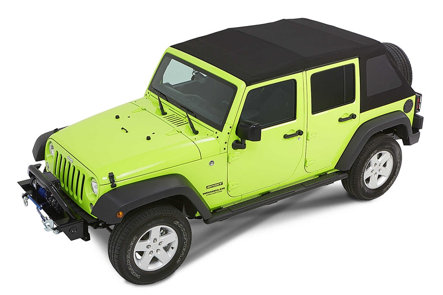 Jeep Wrangler JK 4-Door Bestop Trektop NX Glide Convertible Soft Top, Black Diamond