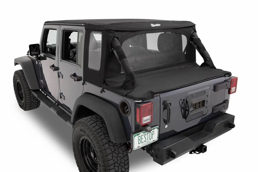 Bestop Halftop Soft Top Conversion Kit, Black Diamond JK 4dr