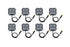Diode Dynamics Stage Series Single Color White LED Rock Lights, 8-Pack