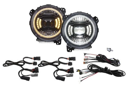 Jeep Wrangler JL & Gladiator JT Diode Dynamics Elite Max LED 9in Headlights, Pair