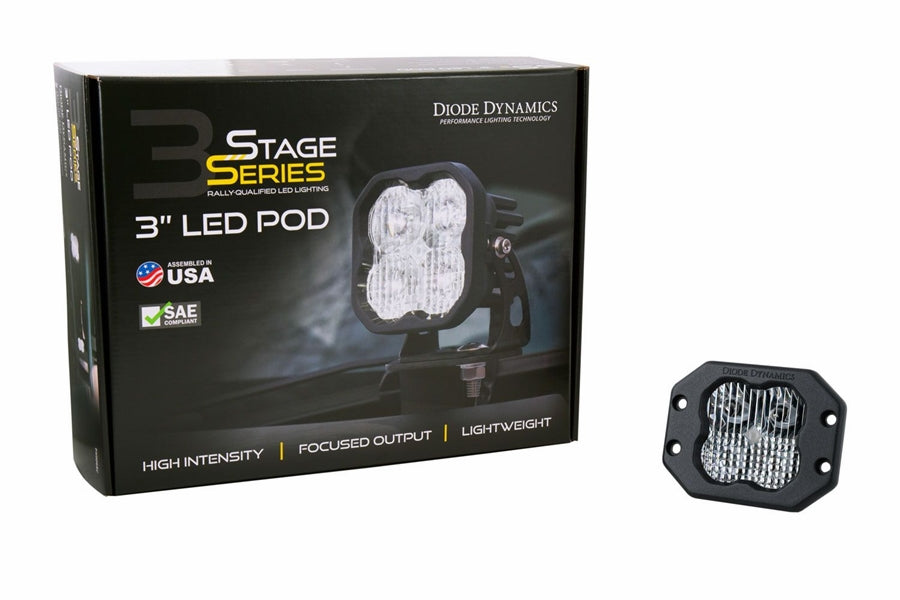 Diode Dynamics SS3 Sport Flush Mount LED Pod - Driving, White