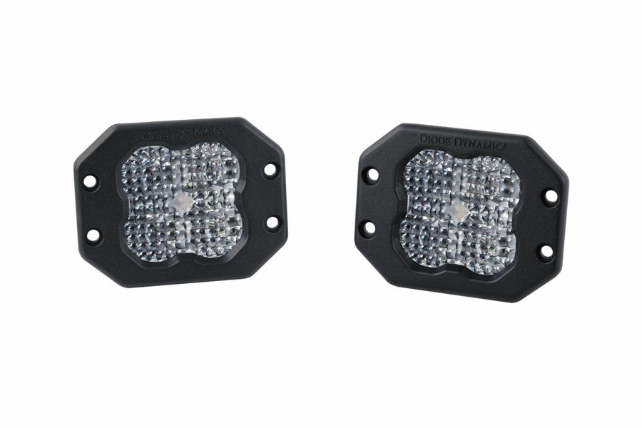 Diode Dynamics Worklight SS3 Pro Flush Mount LED Flood Lights, White - Pair